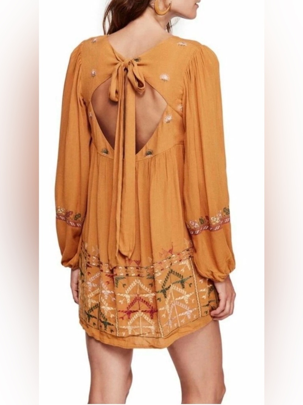 Free People Geo Rhiannon Embroidered Mini Dress Size Small - Picture 9 of 14